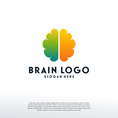Simple Brain logo template designs, Education logo template, Logo symbol icon