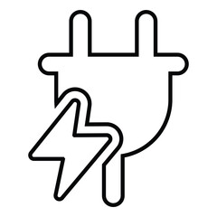 charge line icon design. charge thin black outline symbol vector illustration. editable stroke icon on transparent background.