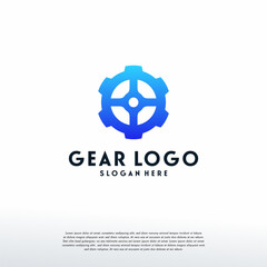 Modern Gear Logo designs template vector, Service logo symbol, Logo Symbol icon