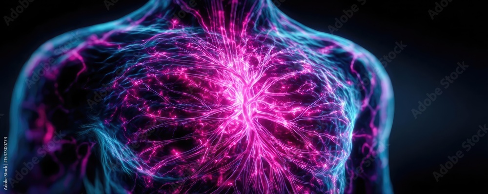 Poster gallbladder issue from blockage and infection concept. a vibrant visualization of human energy and e