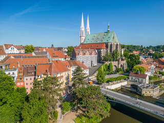 The city of Goerlitz in Saxony, Germany, a historic city on the border with Poland