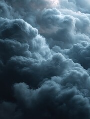 Fototapeta premium A Heavy Layer Of Dark Stratus Clouds Like A Blanket
