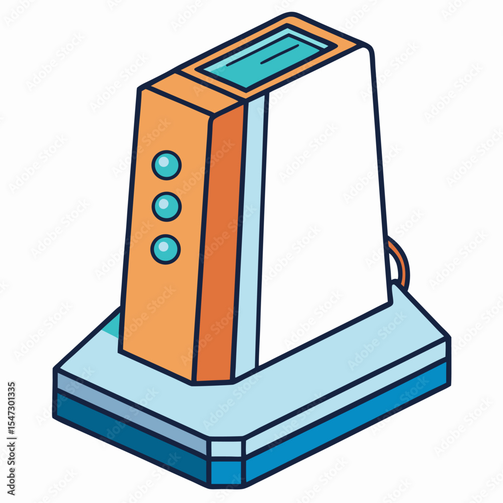 Aufkleber Modern docking station with clean lines and white background for technology concepts