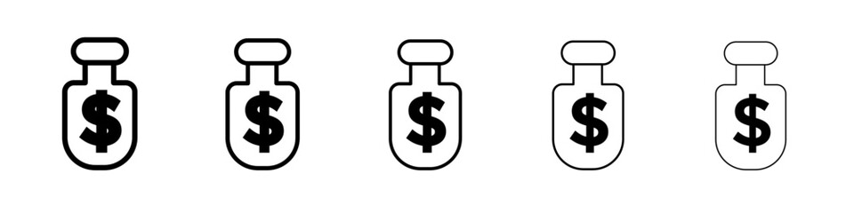 Business Remedy icon flat illustration set logo