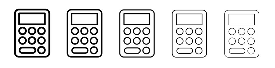 Calculator icon flat illustration set logo