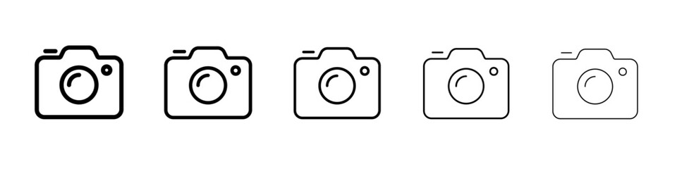 Camera icon flat illustration set logo