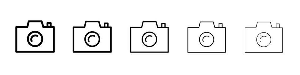 Camera icon flat illustration set logo