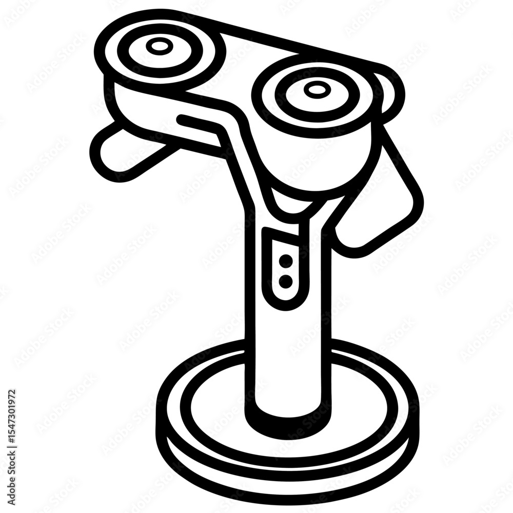 Aufkleber Modern virtual reality motion controller with clean in line design on a white background