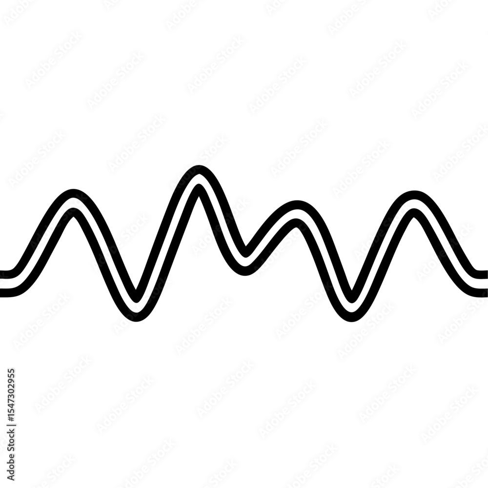 Poster dynamic flowing wave line representing real time data progression and movement