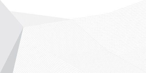Elegant background design with white and grey line pattern or texture. Luxury horizontal white background for business banner, poster, backdrop, voucher, invite. Vector illustration