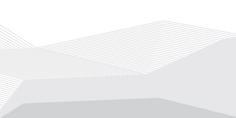 Elegant background design with white and grey line pattern or texture. Luxury horizontal white background for business banner, poster, backdrop, voucher, invite. Vector illustration