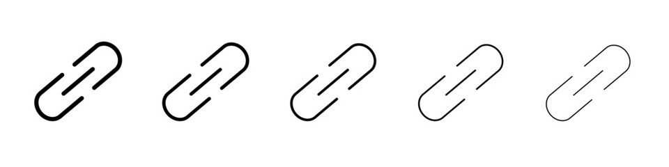 Chain link icon flat illustration set logo