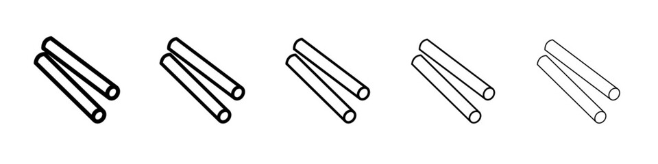 Chalk icon flat illustration set logo