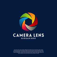 Colorful Lens logo designs template, Modern Lens Photography symbol, Logo symbol icon
