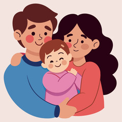 Happy family vector