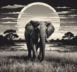 elephant in the wild