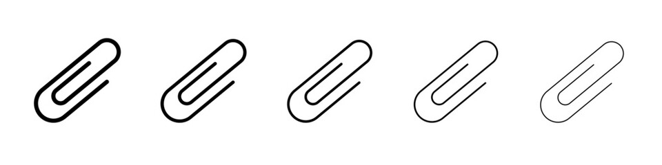 Clip icon flat illustration set logo