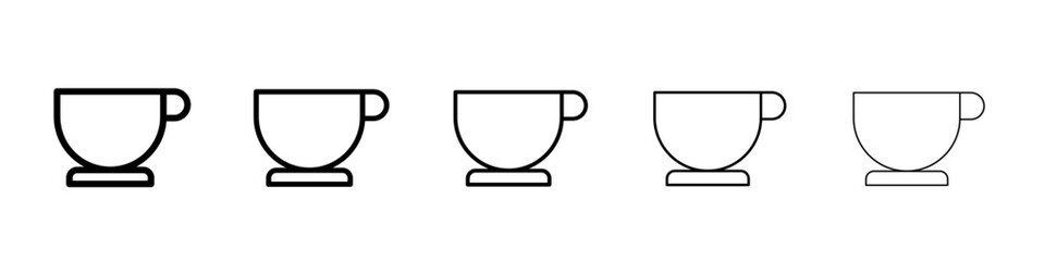 Coffee cup icon flat illustration set logo