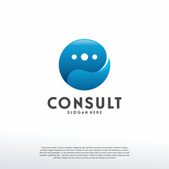 Modern Gradient Consulting Agency logo template designs, Simple Elegant Consult logo template