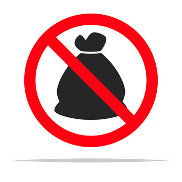 No garbage dumping sign vector isolated