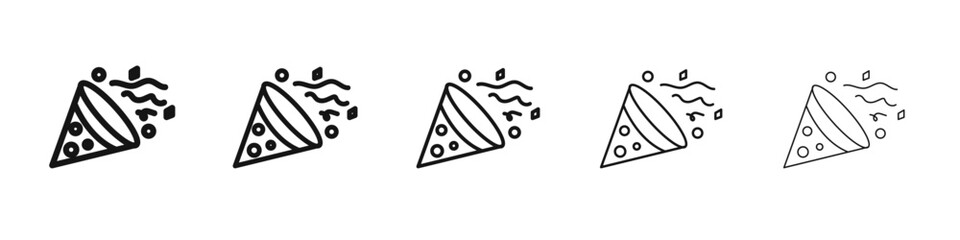 Confetti icon flat illustration set logo