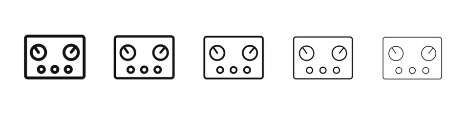 Control panel icon flat illustration set logo