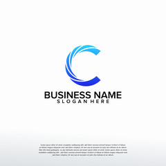 Modern C initial technology logo template, C letter logo symbol, Logo symbol icon