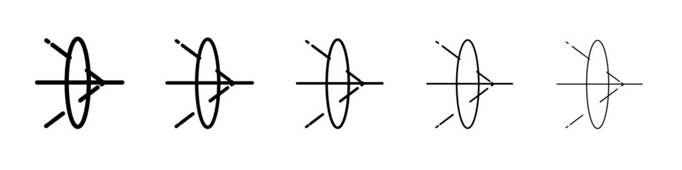 convex icon flat illustration set logo