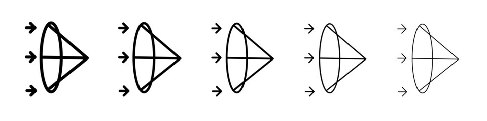 convex icon flat illustration set logo