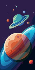 Cosmic Worlds. A vibrant journey through the solar system