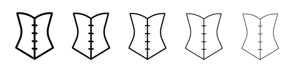 Corset icon flat illustration set logo