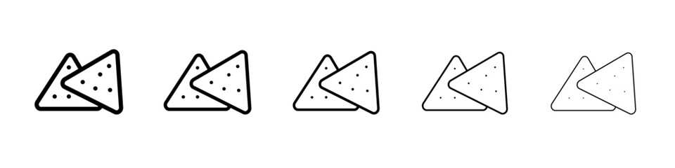 Crackers icon flat illustration set logo