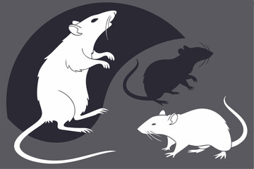 Shadow Rats: Vector Silhouette Collection