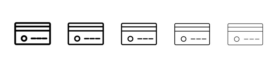 Credit Card icon flat illustration set logo