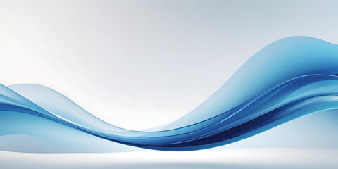 Obraz premium White and Blue Corporate Waves 