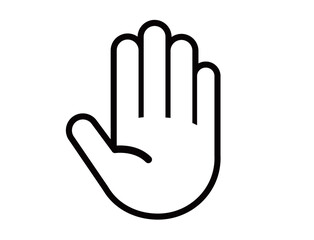 Obraz premium school icon 25C : hand, icon, sign, vector, palm, symbol, silhouette, finger, illustration, fingers,