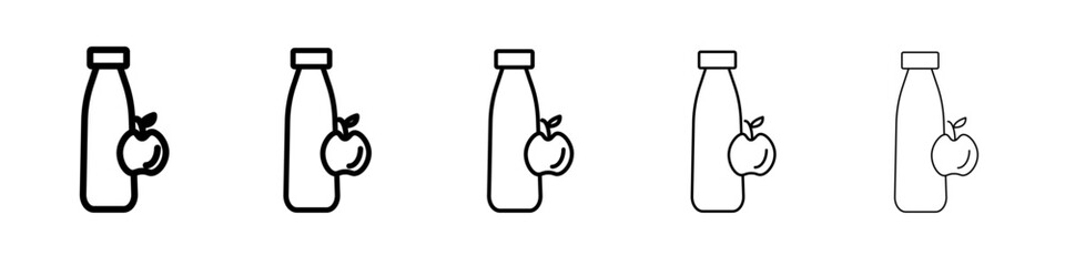 Diet drink icon flat illustration set logo