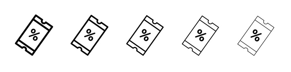 Discount icon flat illustration set logo