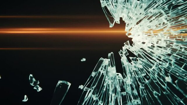 Bullet Shattering Glass Slow Motion