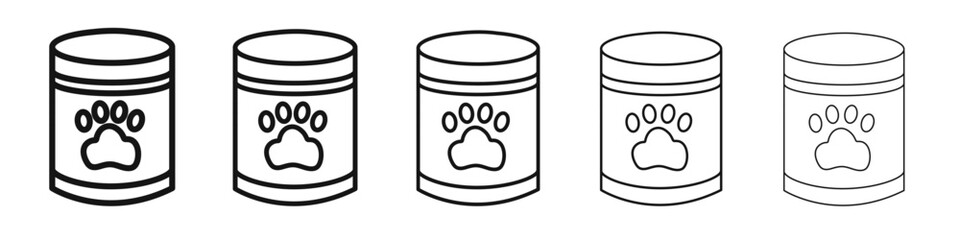 Dog food icon flat illustration set logo