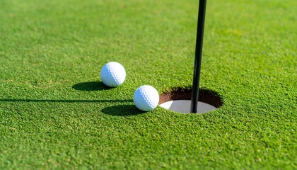 golf ball on green grass