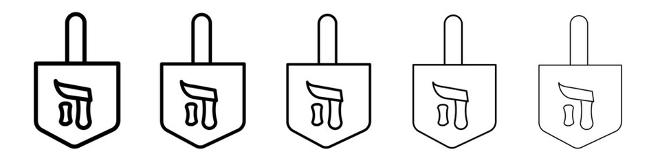 dreidel icon flat illustration set logo