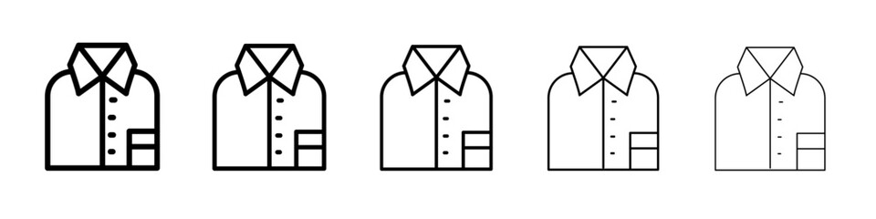 dress shirt icon flat illustration set logo