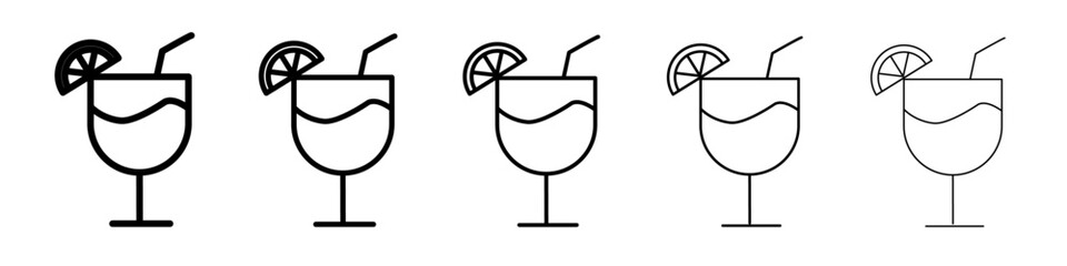 drink icon flat illustration set logo