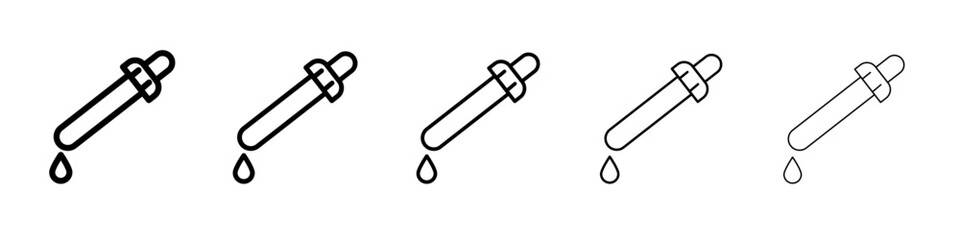 Dropper icon flat illustration set logo