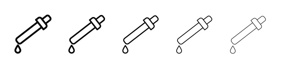 Dropper icon flat illustration set logo