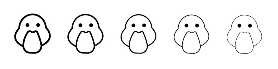 Duck icon flat illustration set logo