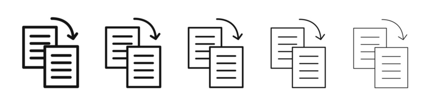 Duplicate icon flat illustration set logo