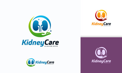 Kidney Care logo designs concept vector, Health Kidney logo template