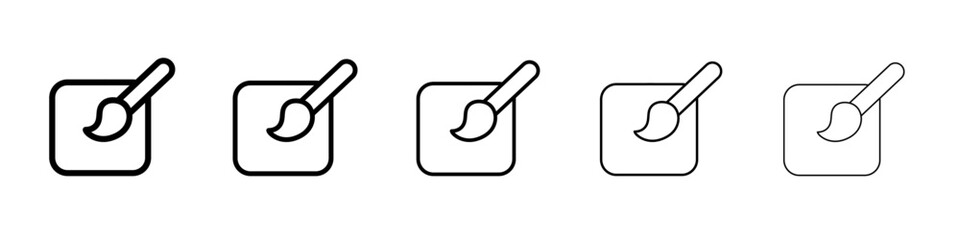 Edit Image Icon flat illustration set logo